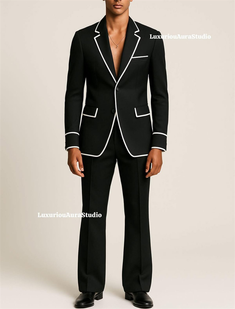 Formal Wear For Men Black Suit - Traje de Diseñador para Hombre, Color