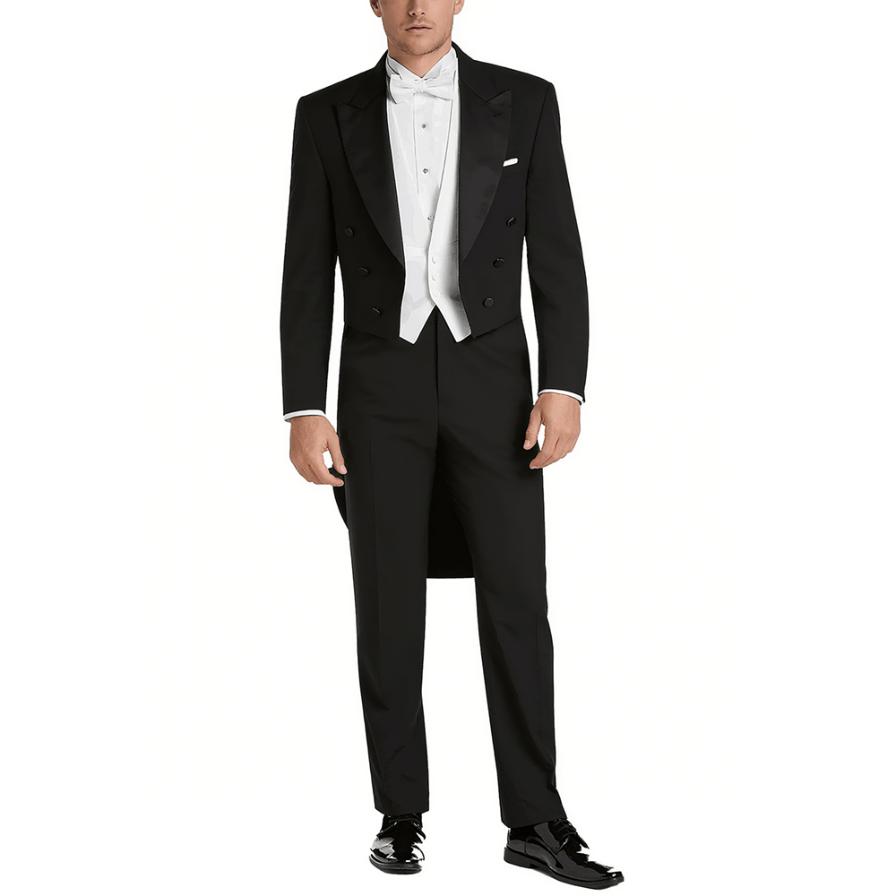 Men Formal Wear With Blazer - Conjunto de traje de satén con
