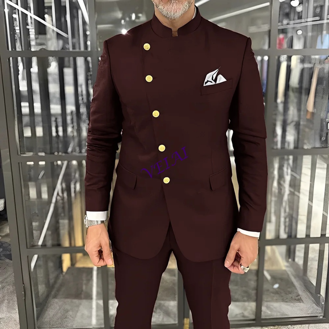 Men Formal Wear Jacket - Traje de novio personalizado de corte
