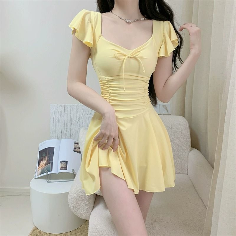 Slim Fit Suit Set - Traje de baño de manga corta
