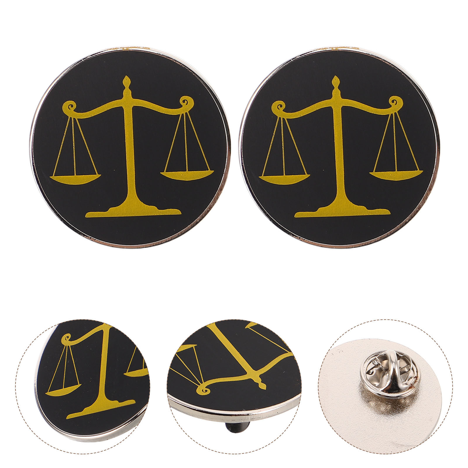 Scale - Men Formals & Ethnic Wear - 2 Broches de Solapa de Metal
