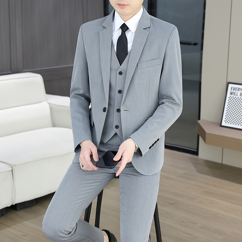 Men Formal Wear With Blazer - Traje (Blazer+Chaleco+Pantalones) para Hombre, Elegante, Formal,