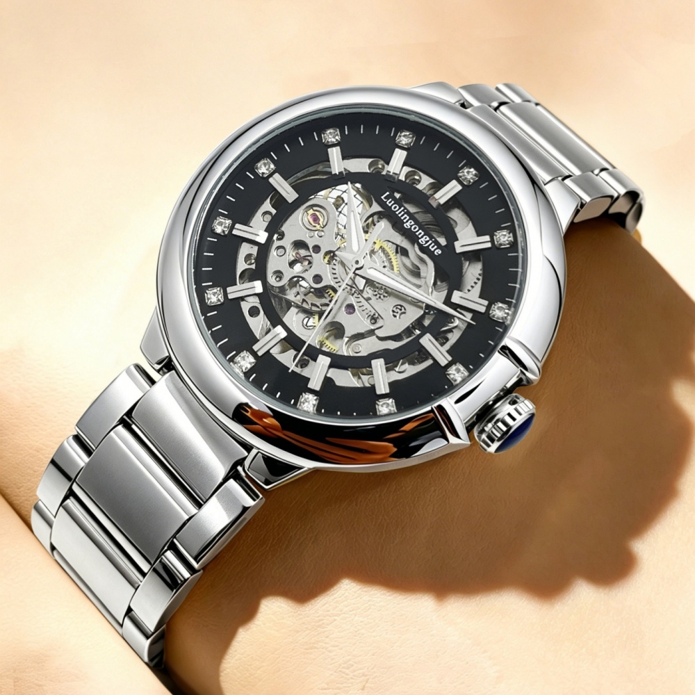 Scale - Men Formals & Ethnic Wear - Reloj mecánico automático hueco para hombre