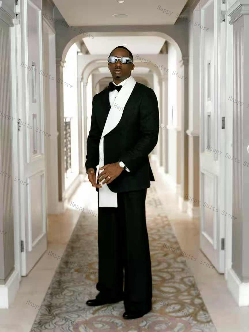 Traje de Hombre Blanco y Negro - Formal Wear For Men Black Suit reseña y precio
