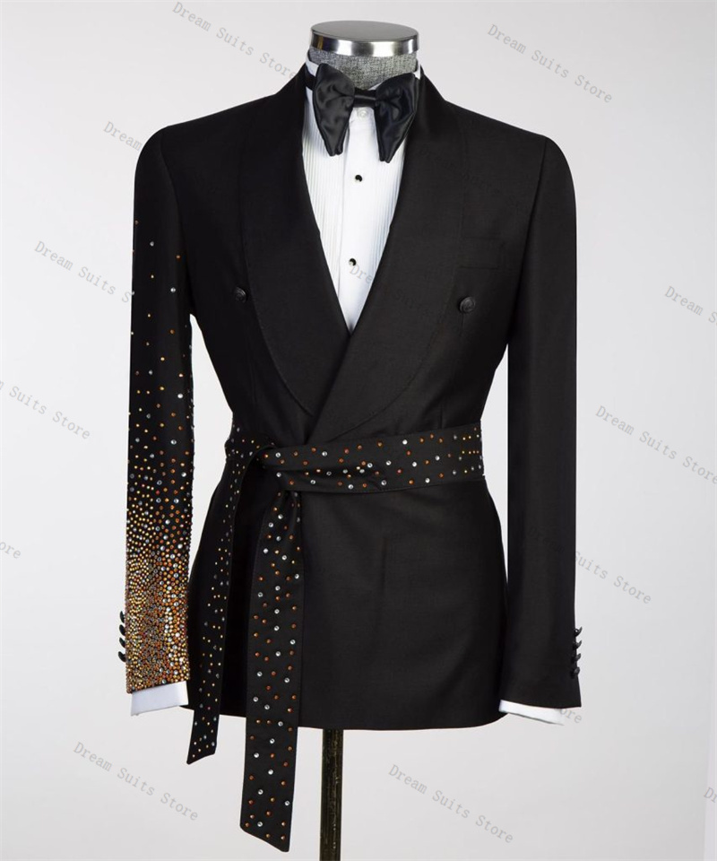 Conjunto de traje de hombre co - Formal Wear For Men Black Suit reseña y precio