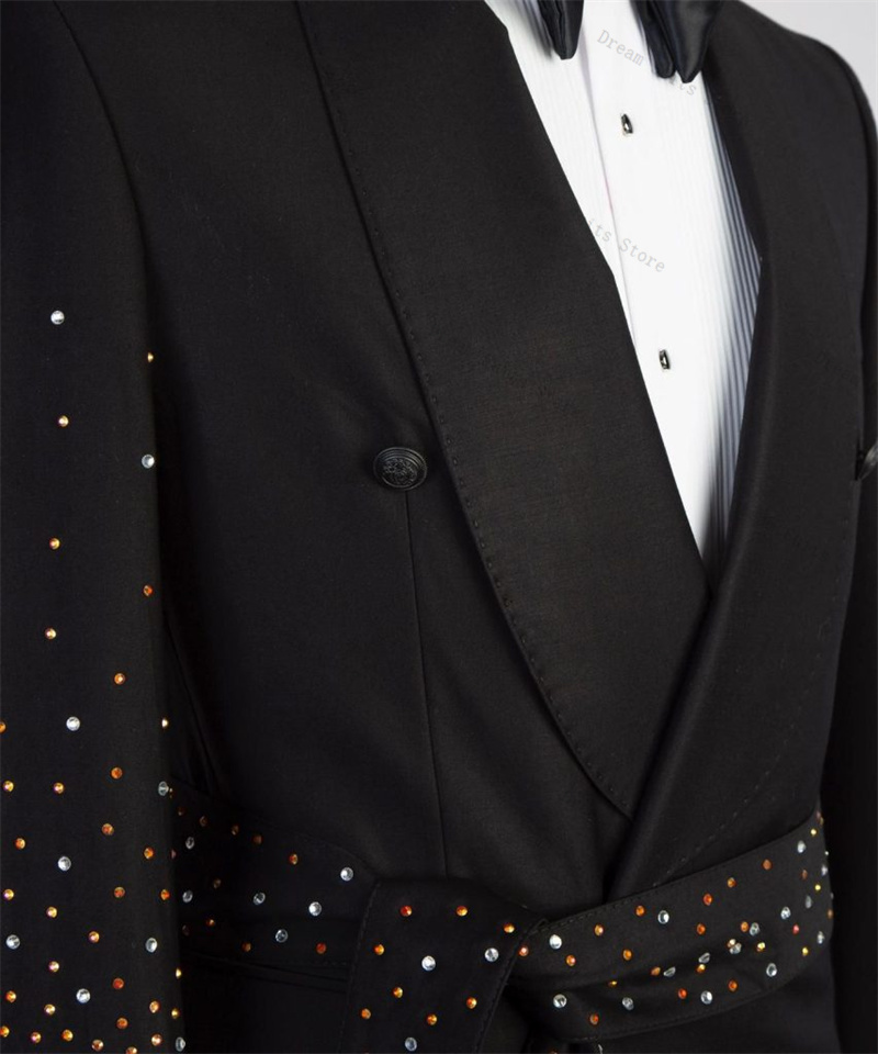 Conjunto de traje de hombre co - Formal Wear For Men Black Suit reseña y precio