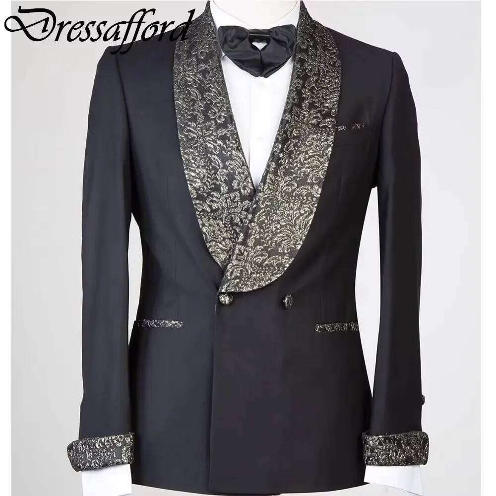 Traje de Dos Piezas Negro para - Formal Wear For Men Black Suit reseña y precio