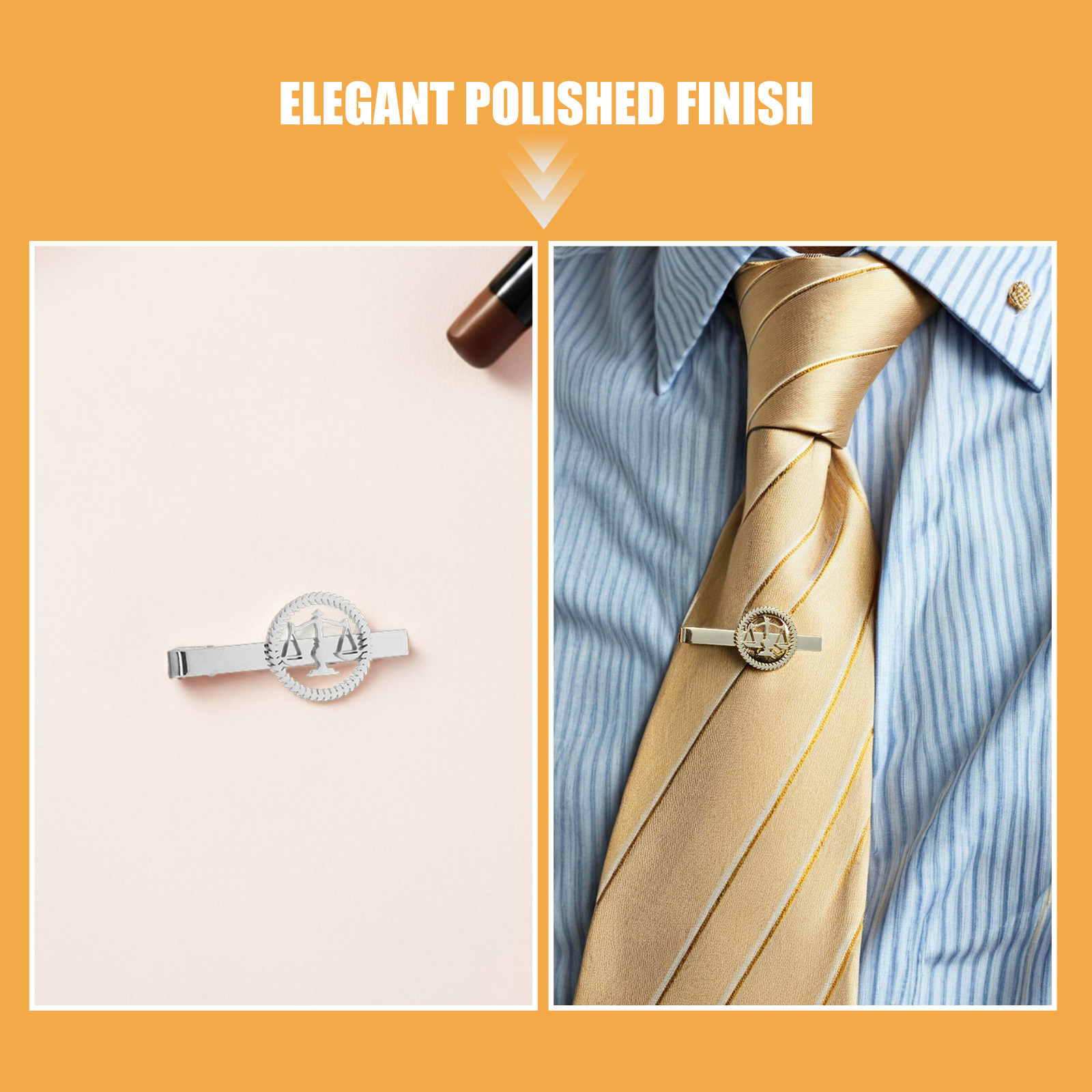 2 Piezas de Clips para Corbata - Scale - Men Formals & Ethnic Wear reseña y precio