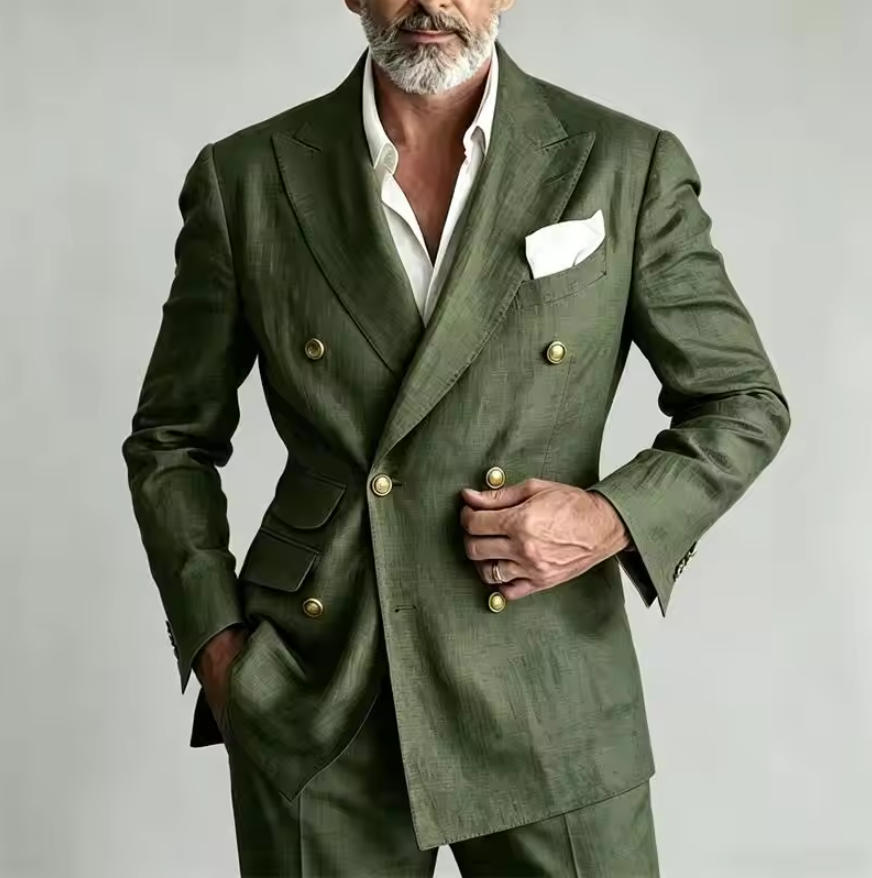 Traje de Lino para Hombre, Bla - Men Formal Wear With Blazer reseña y precio