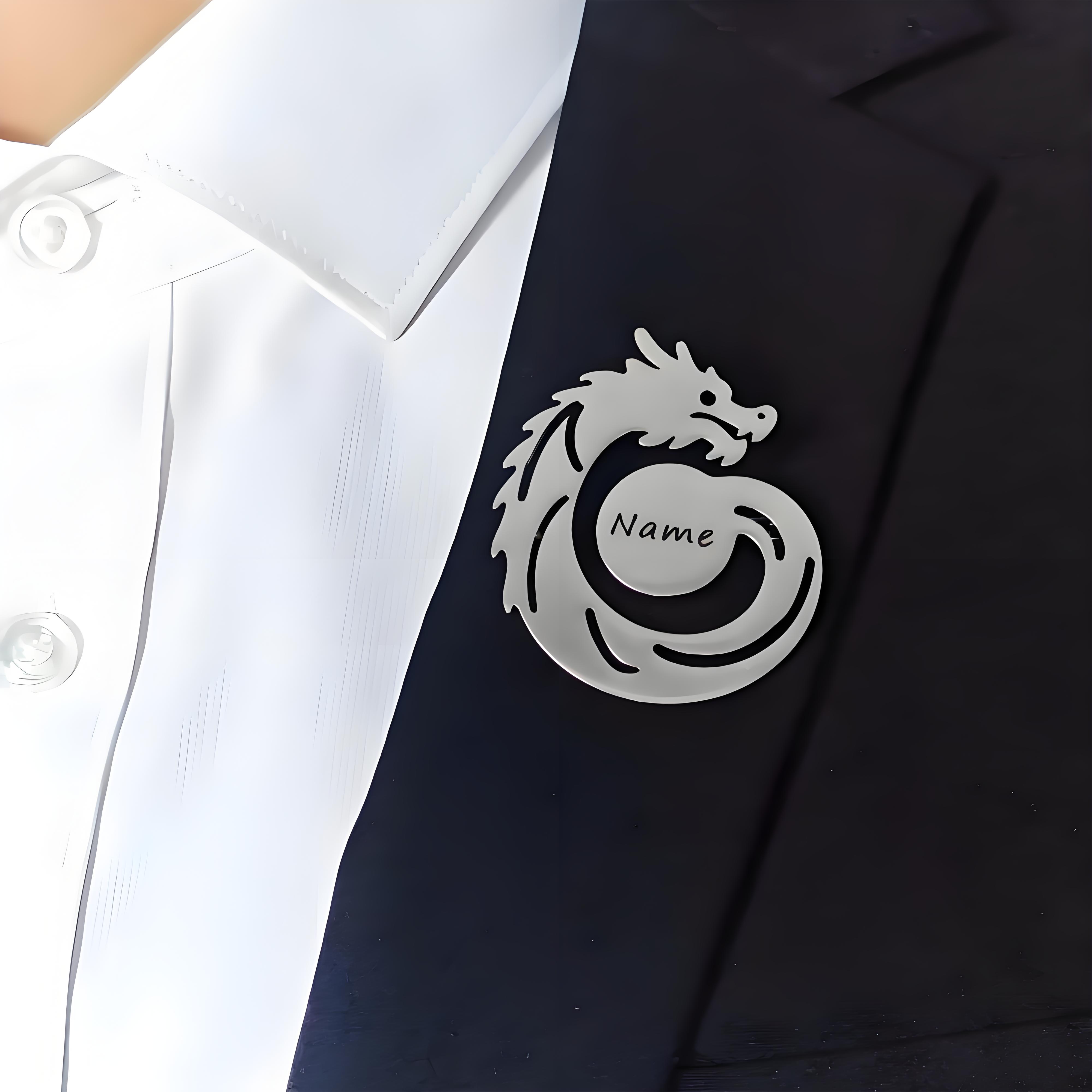 Broche de dragón con nombre pe - Men Formal Wear Names reseña y precio