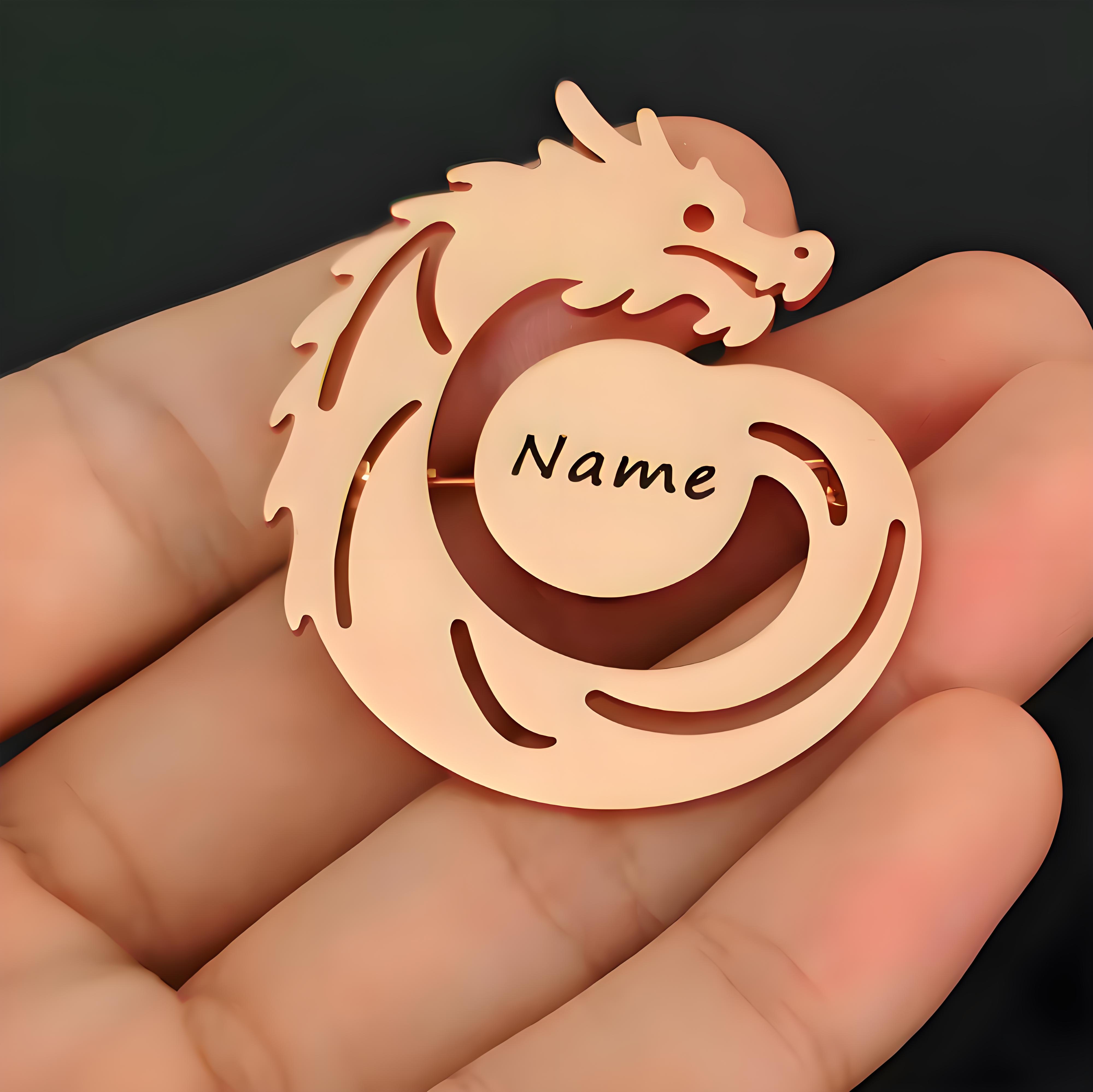 Broche de dragón con nombre pe - Men Formal Wear Names reseña y precio