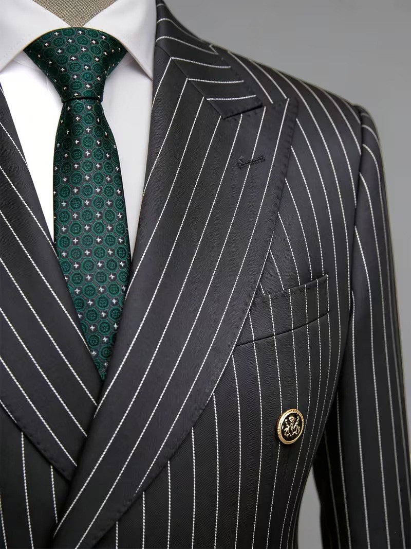  Blazer negro de doble botona - Formal Wear For Men Black Suit reseña y precio