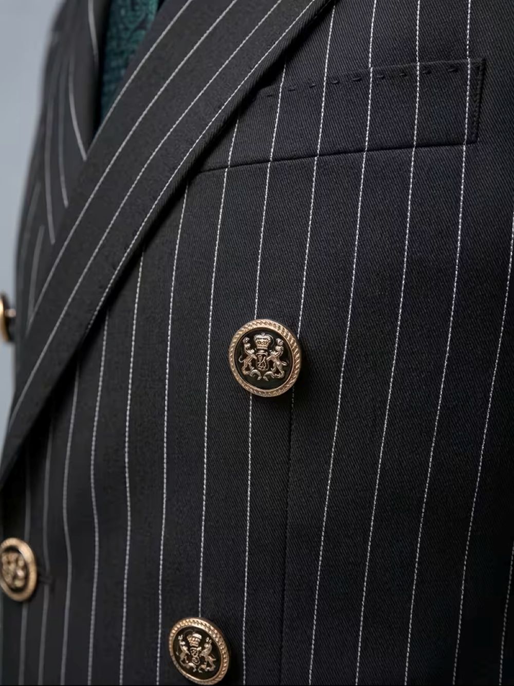   Blazer negro de doble botona - Formal Wear For Men Black Suit reseña y precio